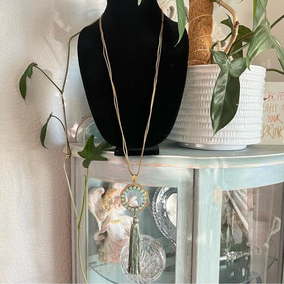 Hand Made Long Tassel Pendant Necklace - Picture 9 of 9